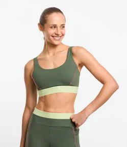 Top Esportivo com Bojo em Poliamida com Barra Elástica