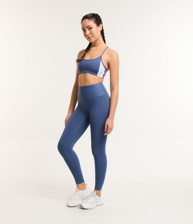 Calça Legging Esportiva em Poliamida com Cós Alto