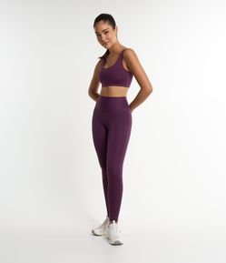 Calça Legging Esportiva em Poliamida com Cós Alto