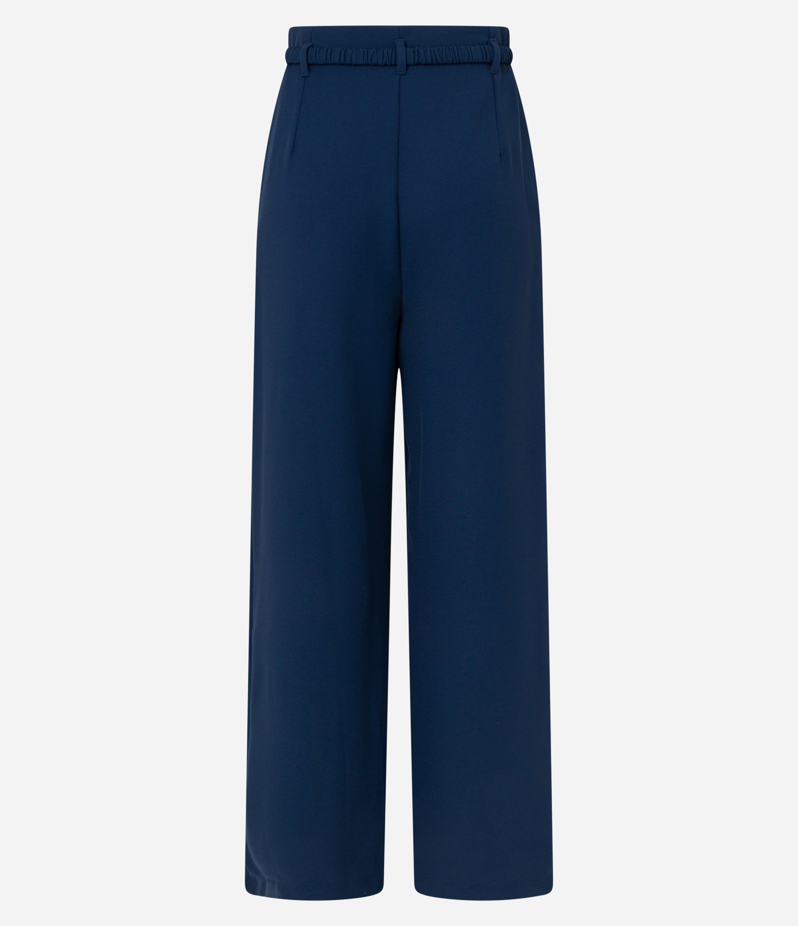 Calça Wide Leg Alfaiatada com Cinto de Fivela Diferenciada Azul 6
