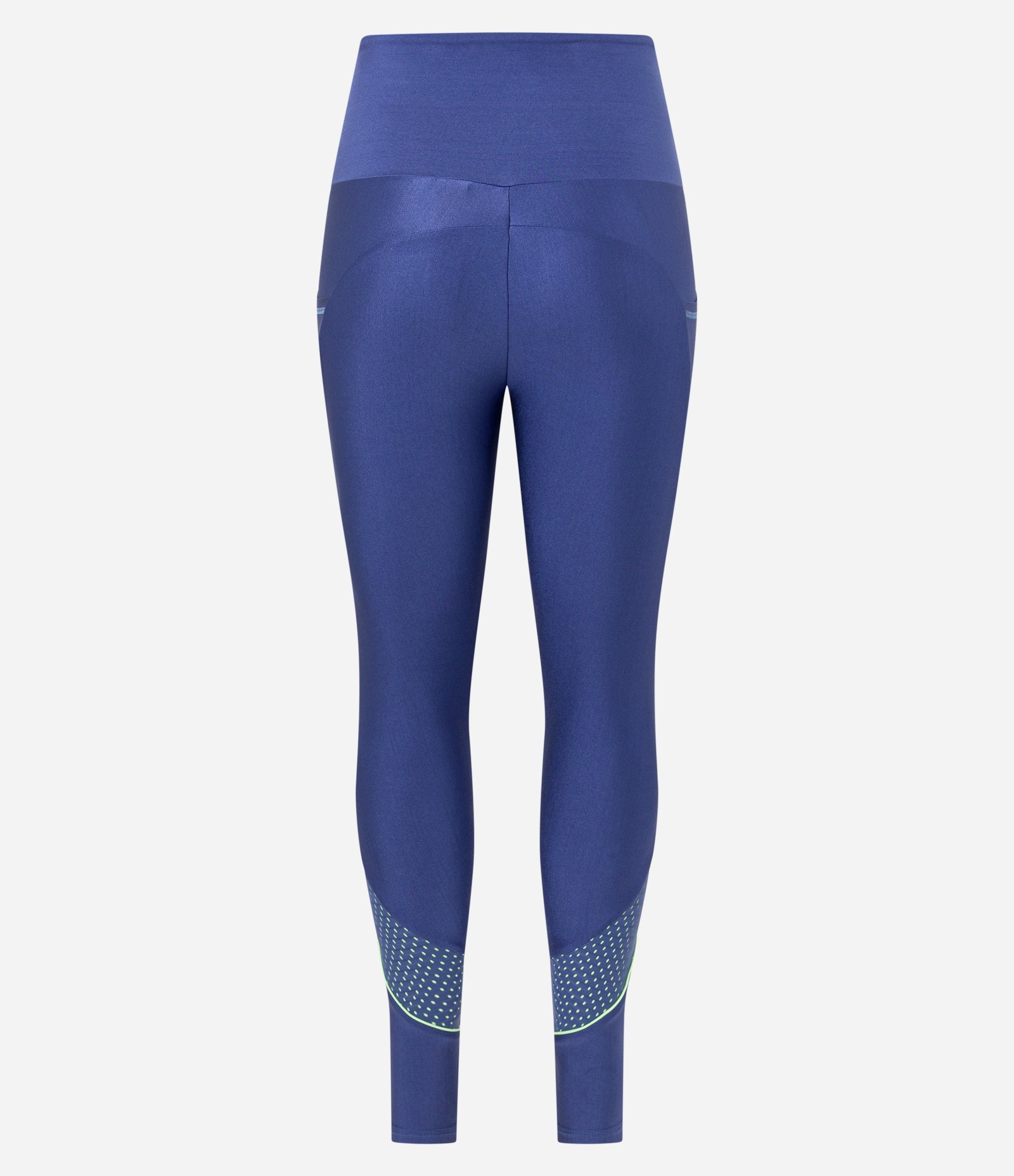 Calça Leggingg Esportiva em Microfibra com Bolsos e Contrastes Azul 7