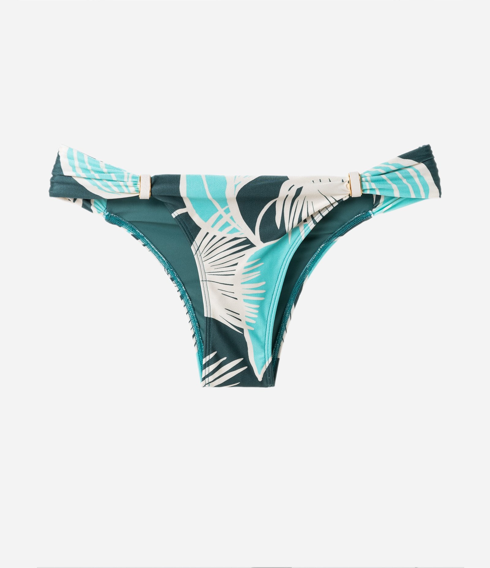 Biquíni Calcinha Lateral Drapeada em Microfibra com Estampa Folhagem Multicores 5