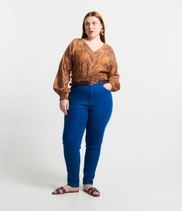 Calça Skinny em Jeans com Elastano Curve & Plus Size