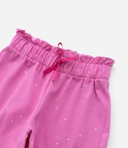 Short Clochard Infantil em Algodão com Brilhinhos - Tam 1 a 5 anos