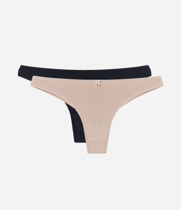 Kit 02 Calcinhas Biquíni Fio Duplo em Microfibra