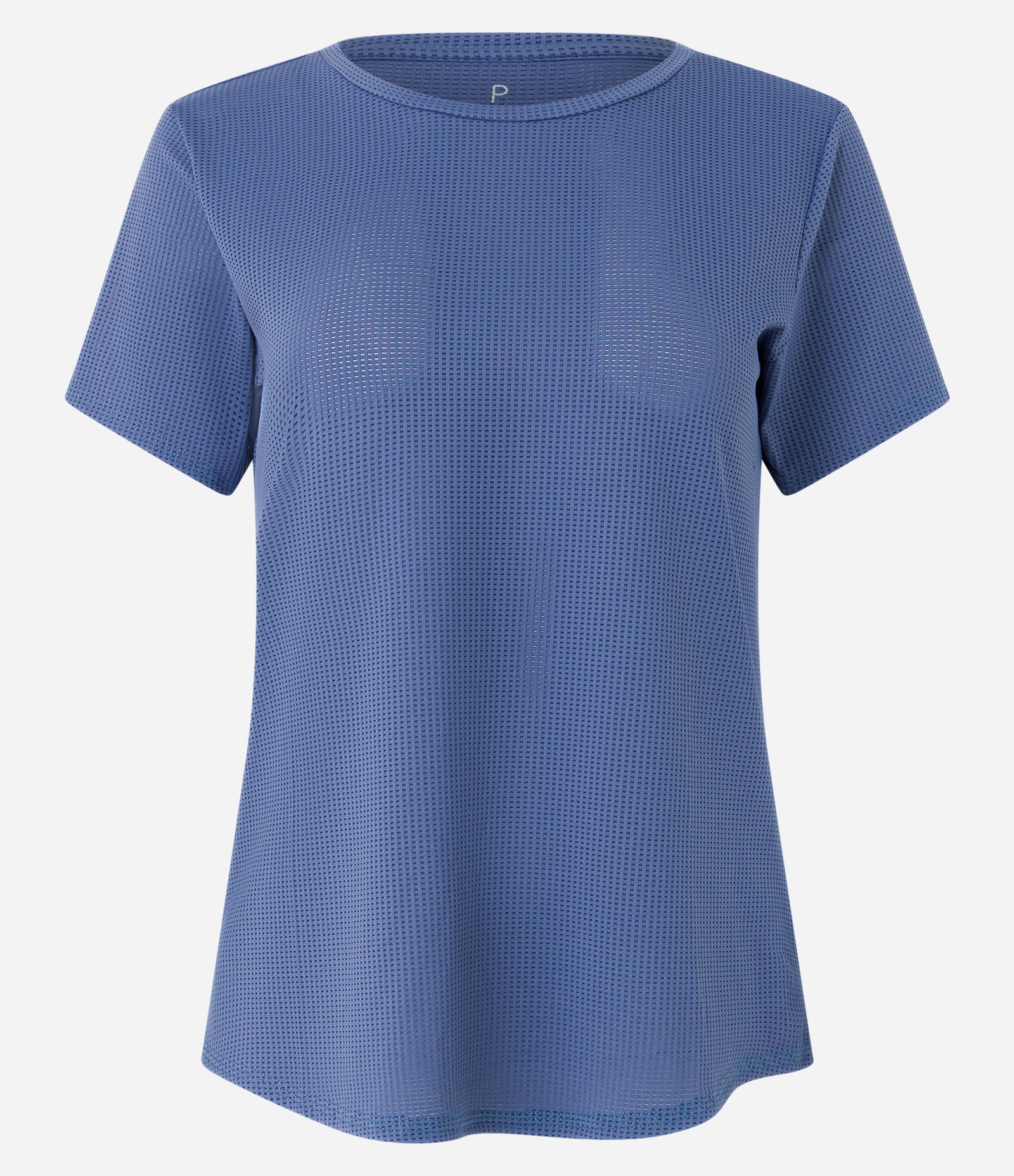 Camiseta Esportiva em Microfibra com Furos Azul 5