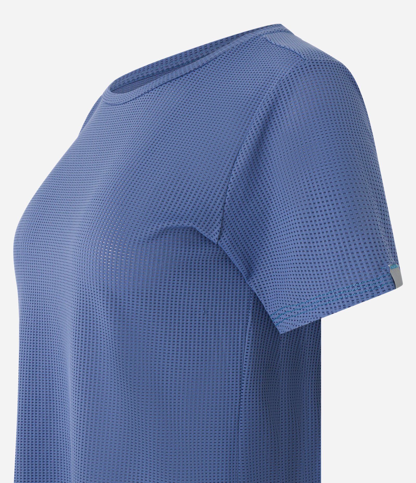 Camiseta Esportiva em Microfibra com Furos Azul 6
