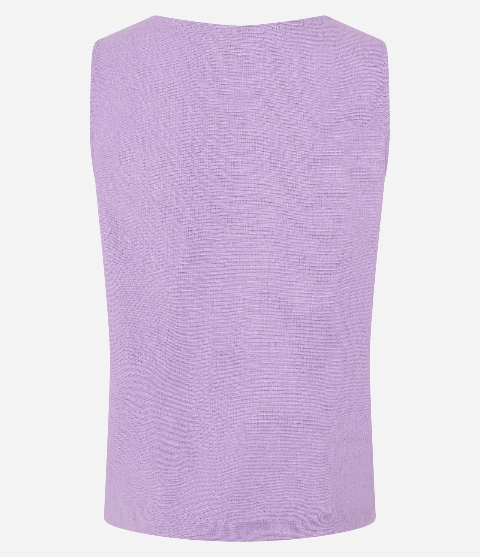 Blusa sem Manga em Viscolinho com Pregas e Detalhes em Botões Lilás 7