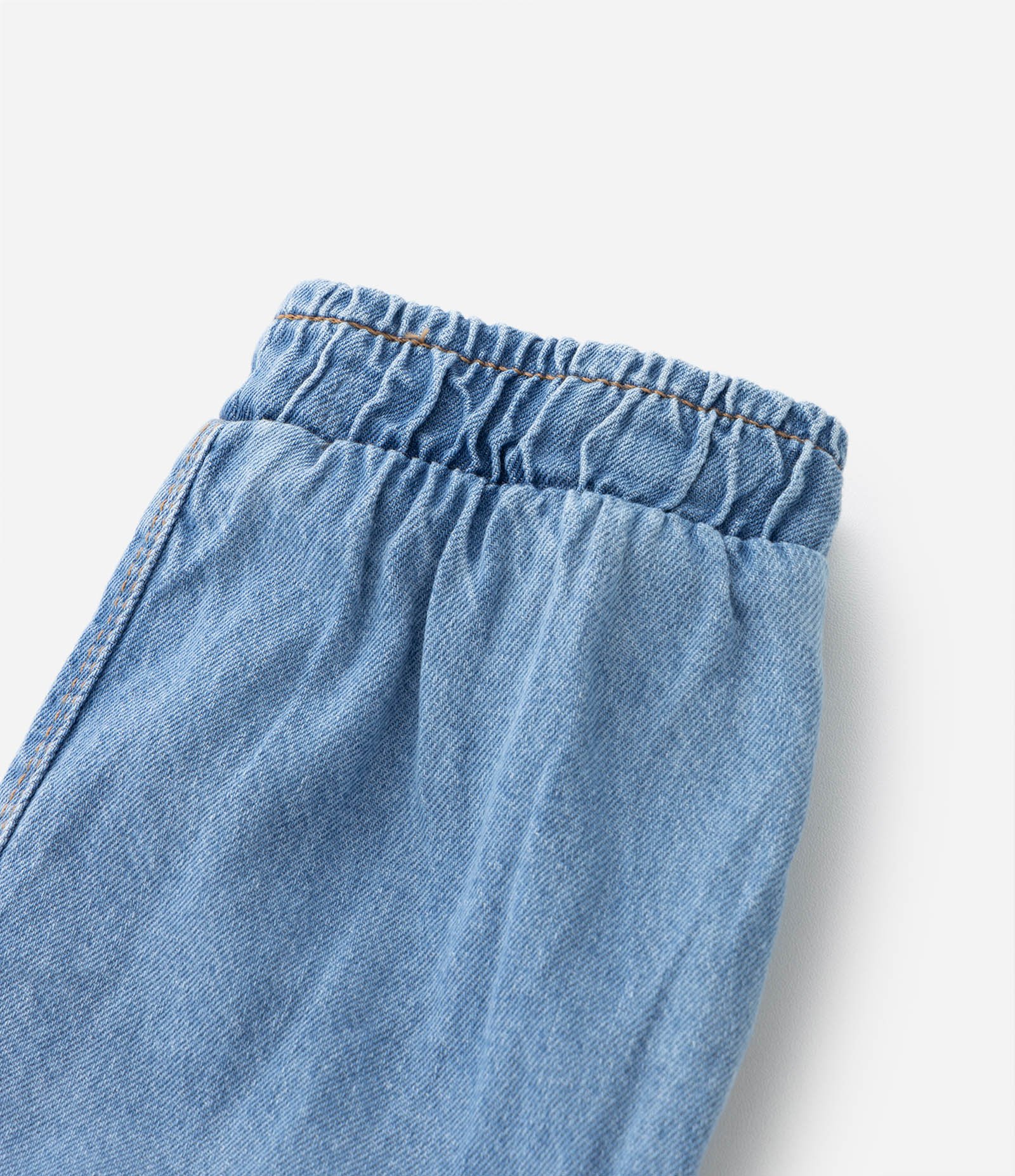 Short Infantil em Jeans com Babado na Barra - Tam 3 a 24 meses Azul 4