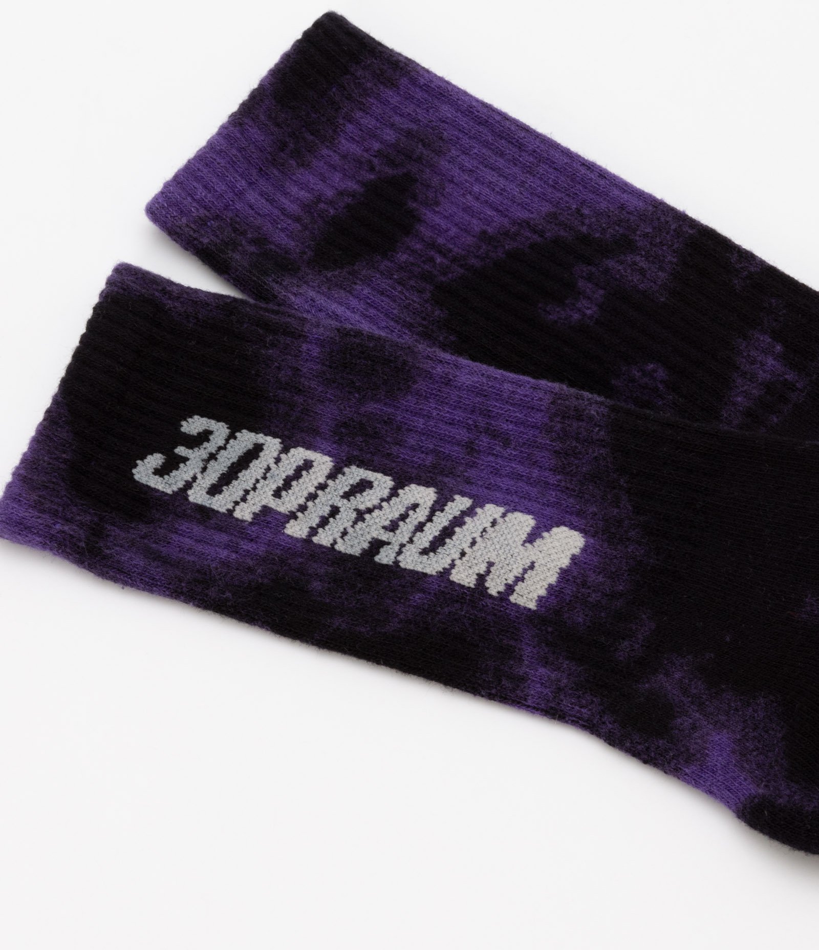 Meia Cano Alto em Algodão com Estampa Tie Dye 30praUm Preto/ Roxo 4