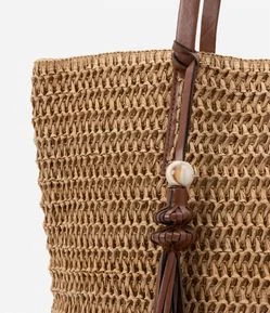 Bolsa de Praia com Alça PU e Detalhe em Tassel