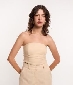 Top Tomara que Caia em Sarja com Lastex