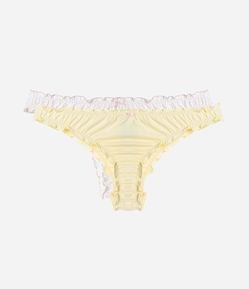 Kit 02 Calcinhas Biquíni em Microfibra com Frufru