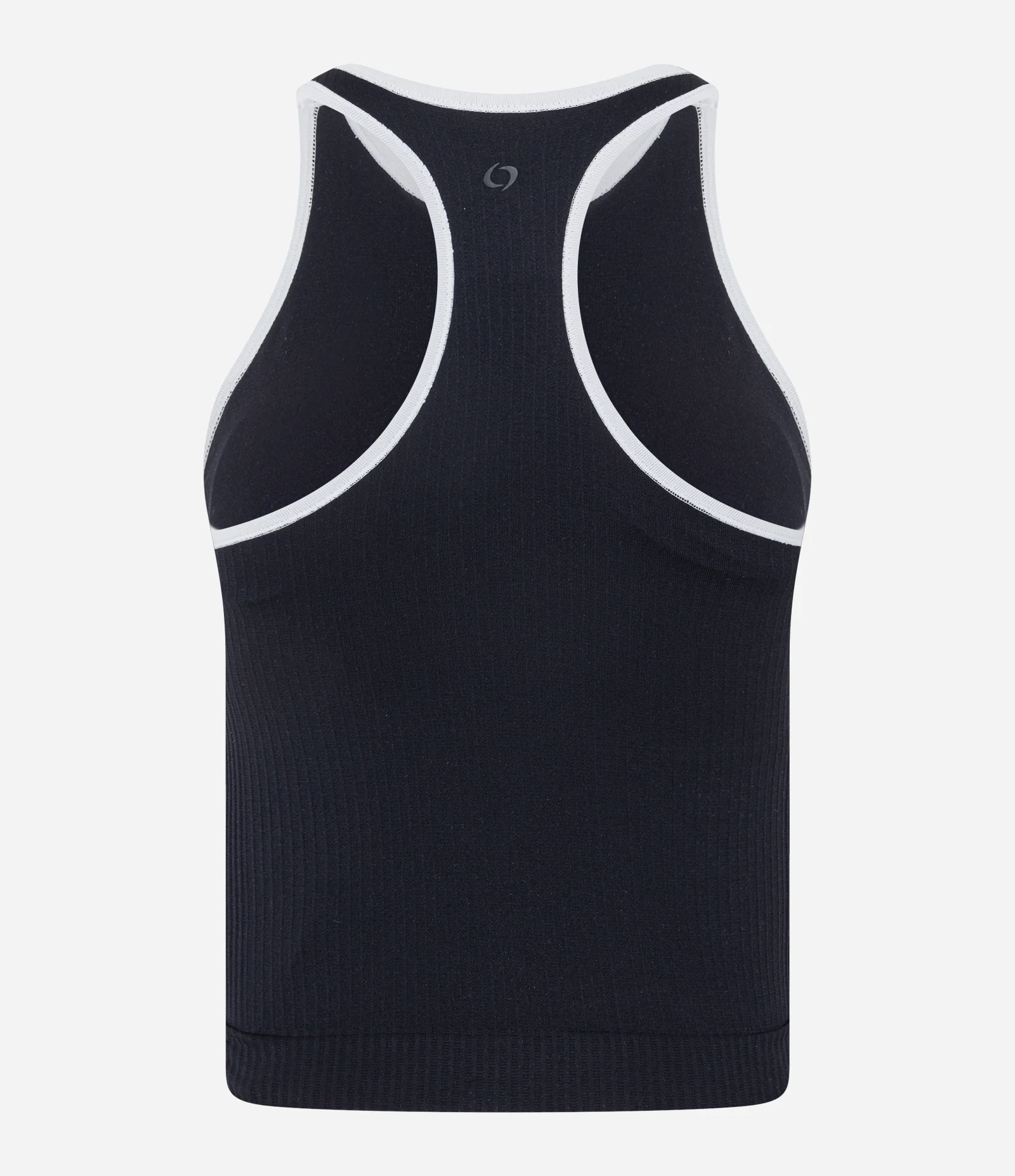 Regata Nadador Esportiva Seamless com Detalhe Contrastante na Gola Preto 8