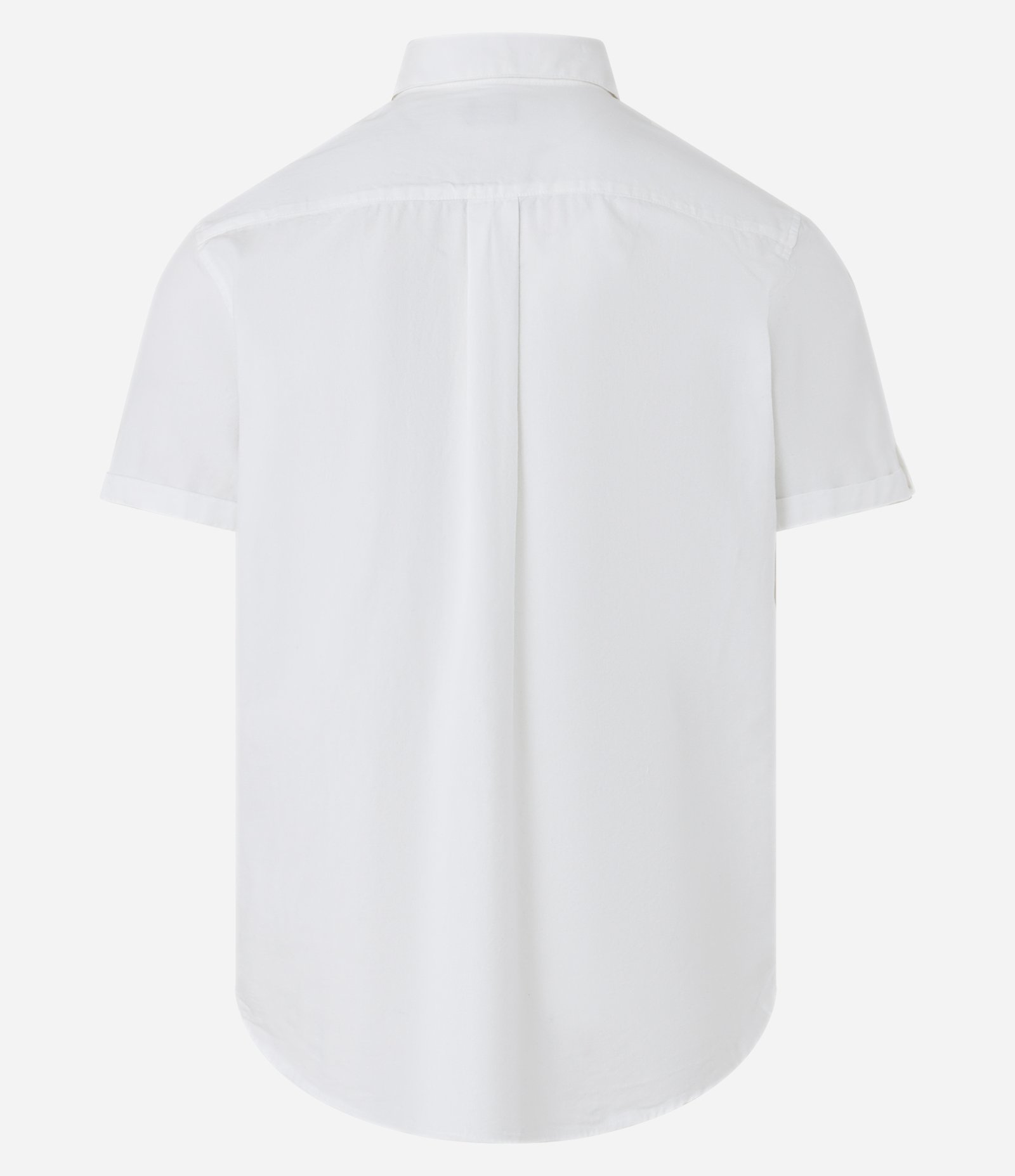 Camisa em Oxford com Bolsos e Dobra na Manga Branco 7