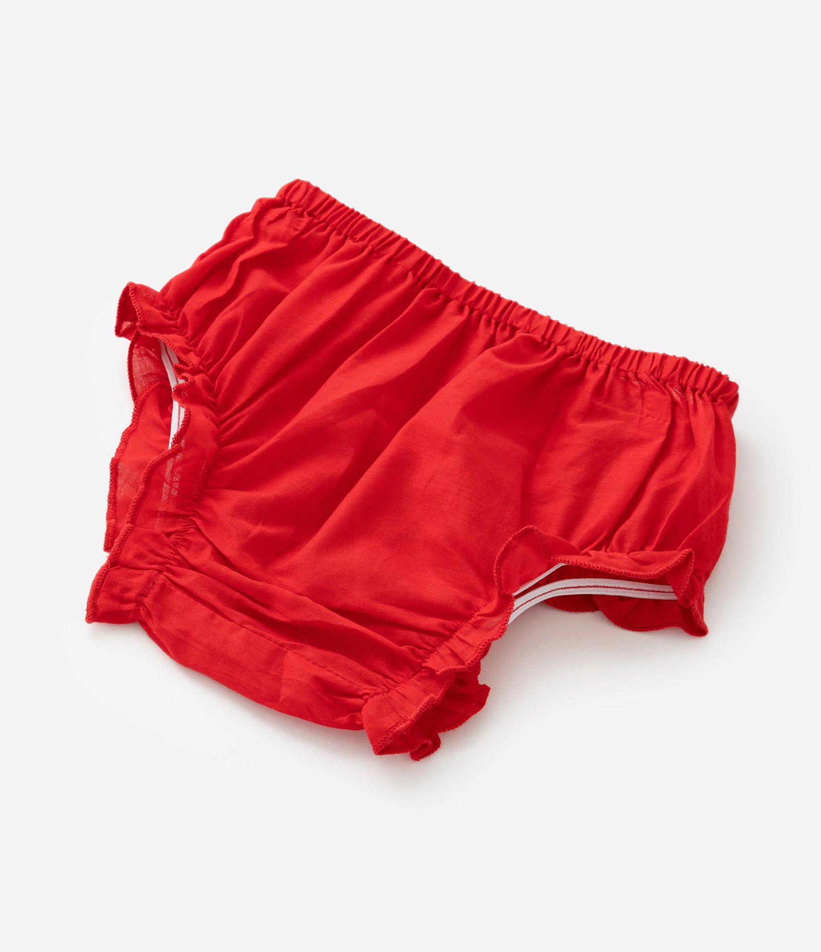 Vestido Infantil em Tricoline com Babadinhos - Tam 3 a 18 meses Vermelho 6