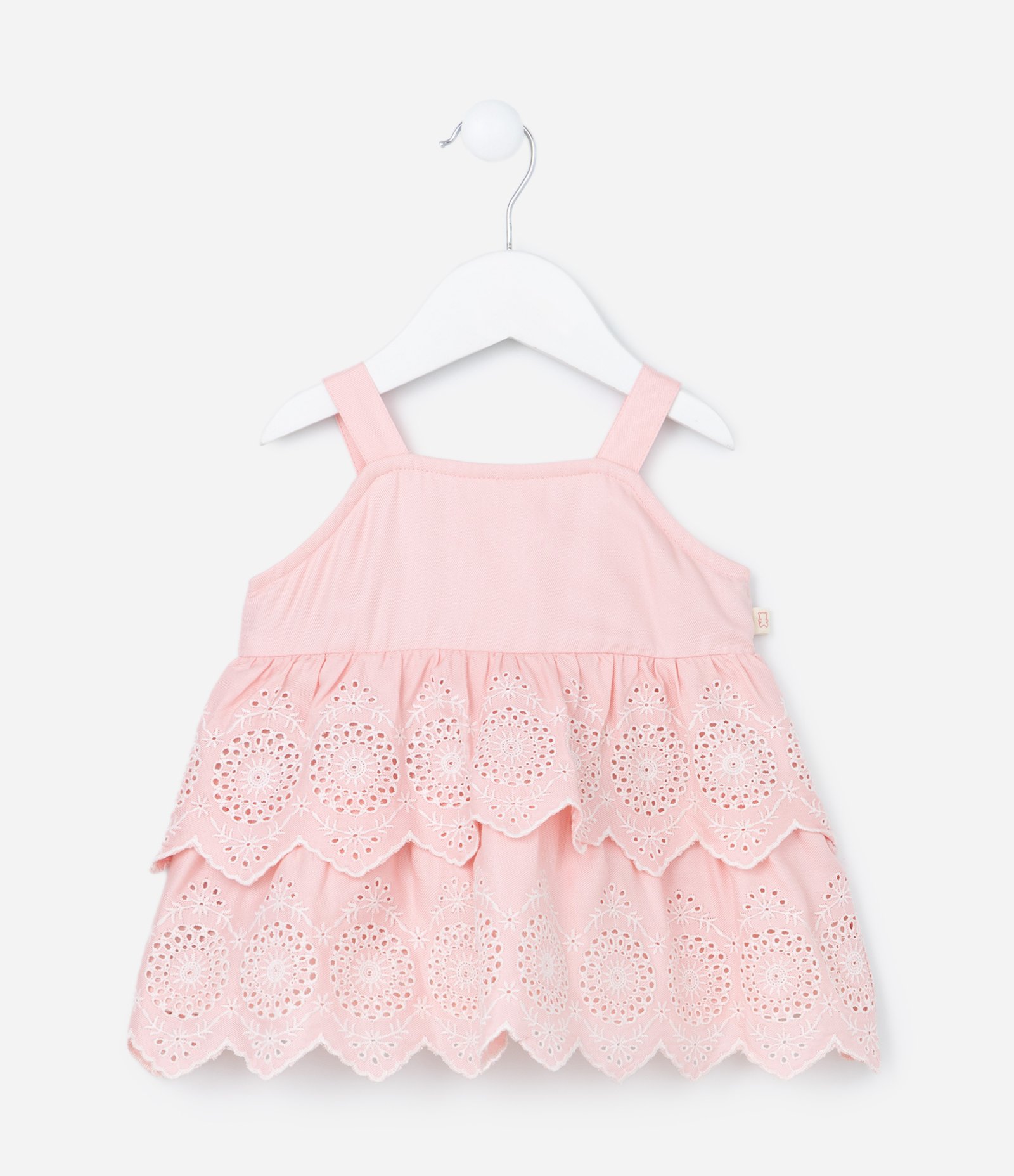 Conjunto Infantil com Babados e Bordado - Tam 0 a 18 meses Rosa 2