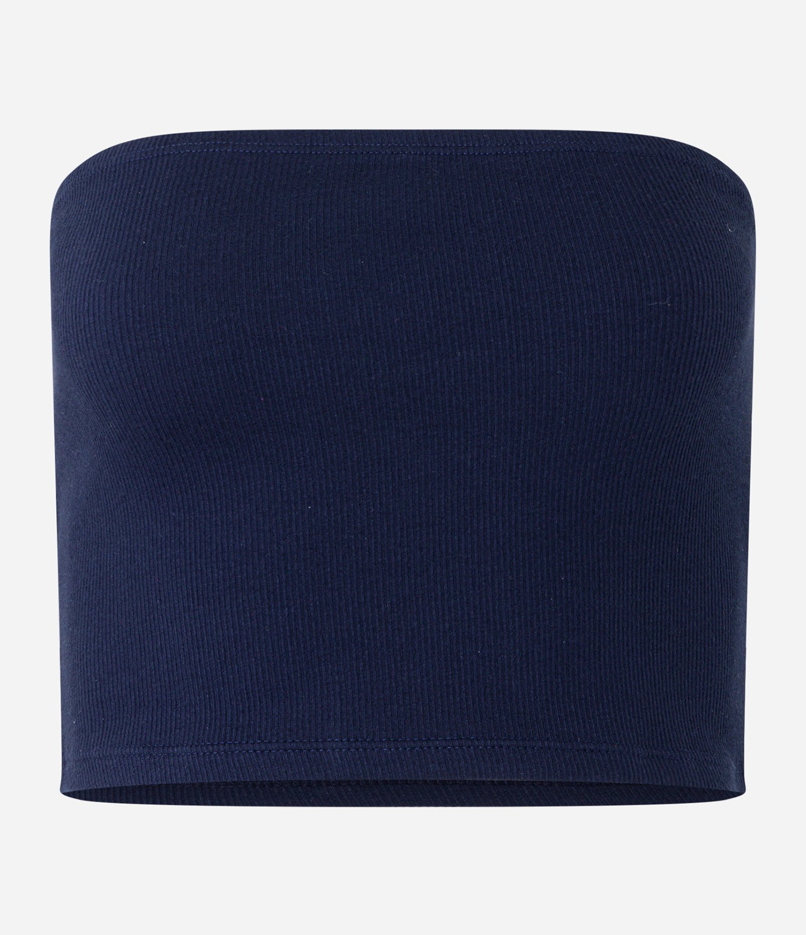 Blusa Tomara que Caia em Ribana com Textura Canelada Azul Marinho 5