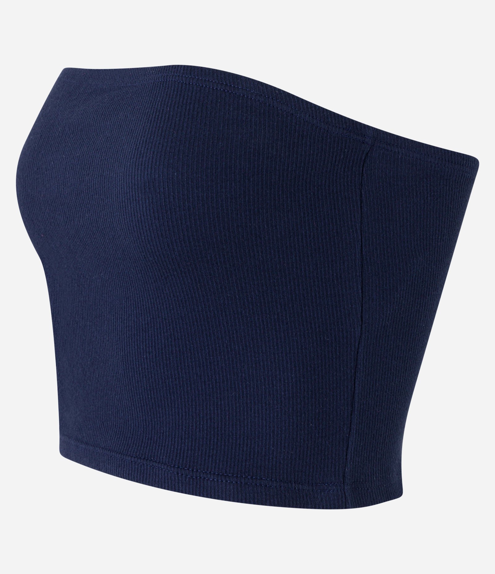 Blusa Tomara que Caia em Ribana com Textura Canelada Azul Marinho 6