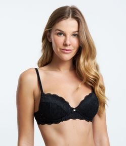 Sutiã Base com Bojo Oco em Renda