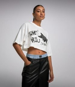 Blusa T-shirt em Algodão com Estampa 30Praum