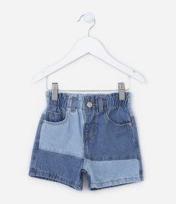 Short Clochard Infantil em Jeans com Recortes - Tam 1 a 5 Anos