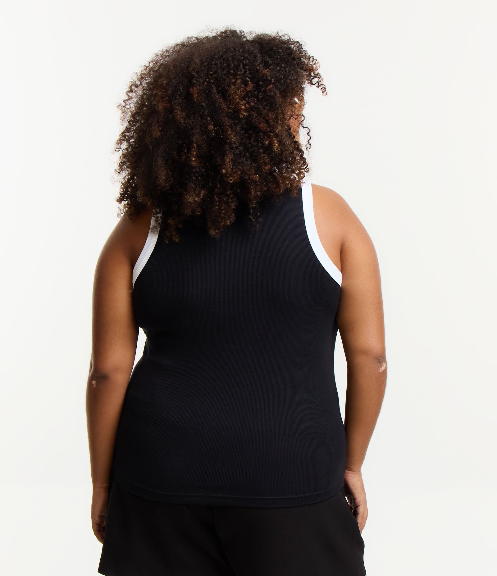 Regata em Ribana com Acabamento Contrastante Curve & Size Preto 4