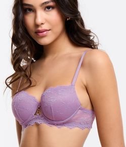 Sutiã Base com Bojo Oco e Detalhe de Argolas no Entremeio