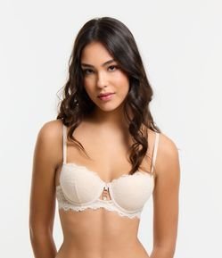 Sutiã Base com Bojo Oco e Detalhe de Argolas no Entremeio