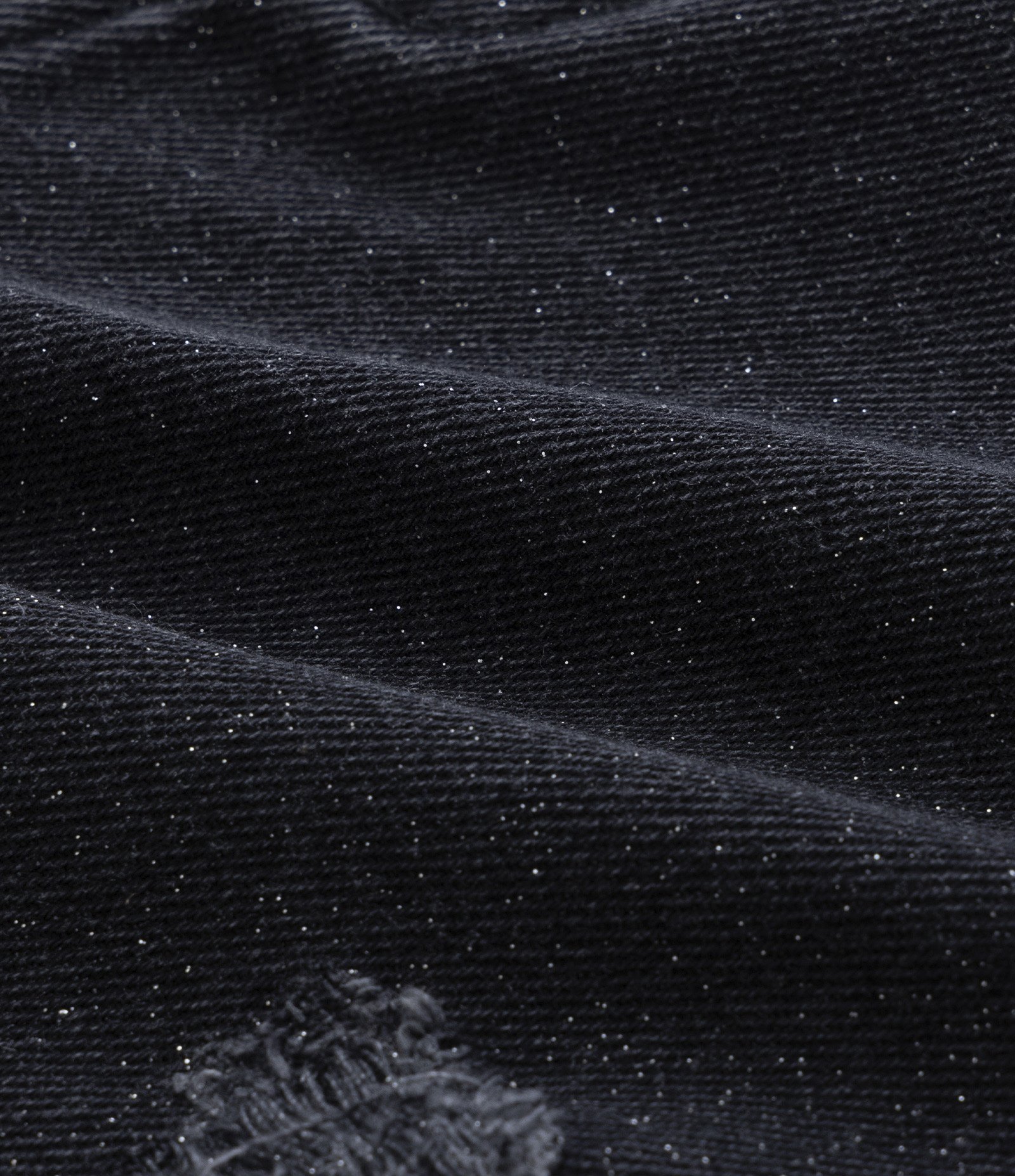 Short Cintura Alta Infantil em Jeans com Glitter - Tam 5 A 14 Anos Preto 3