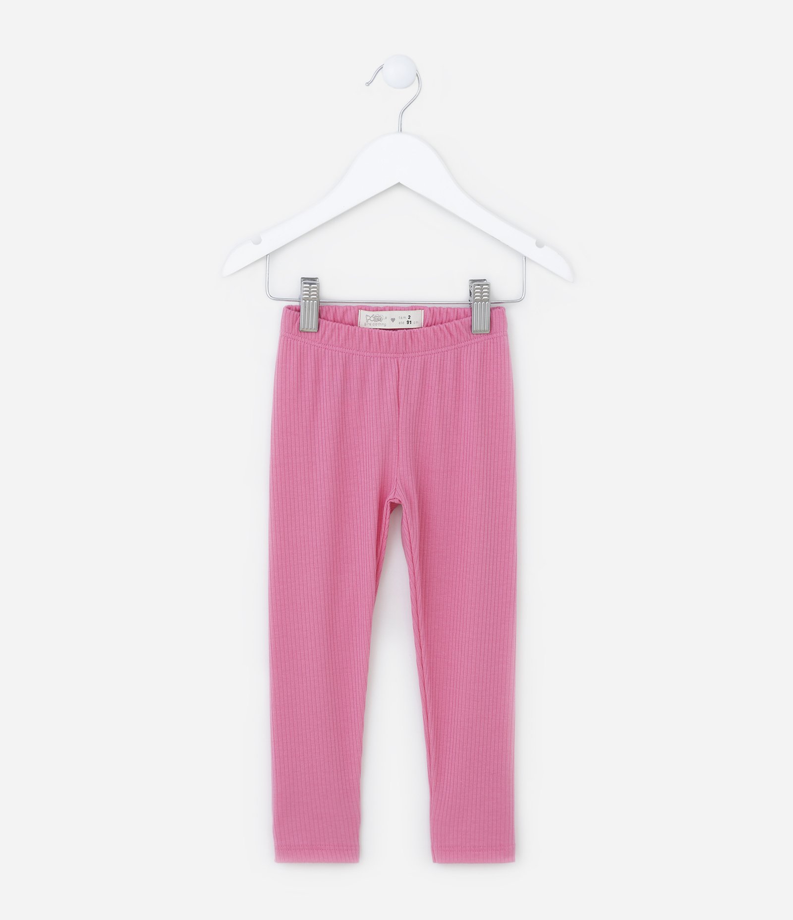 Calça Legging Infantil Canelada - Tam 1 a 5 Anos Rosa 1