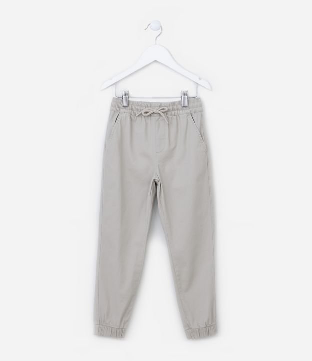 Calça Jogger Infantil em Sarja - Tam 5 a 14 anos