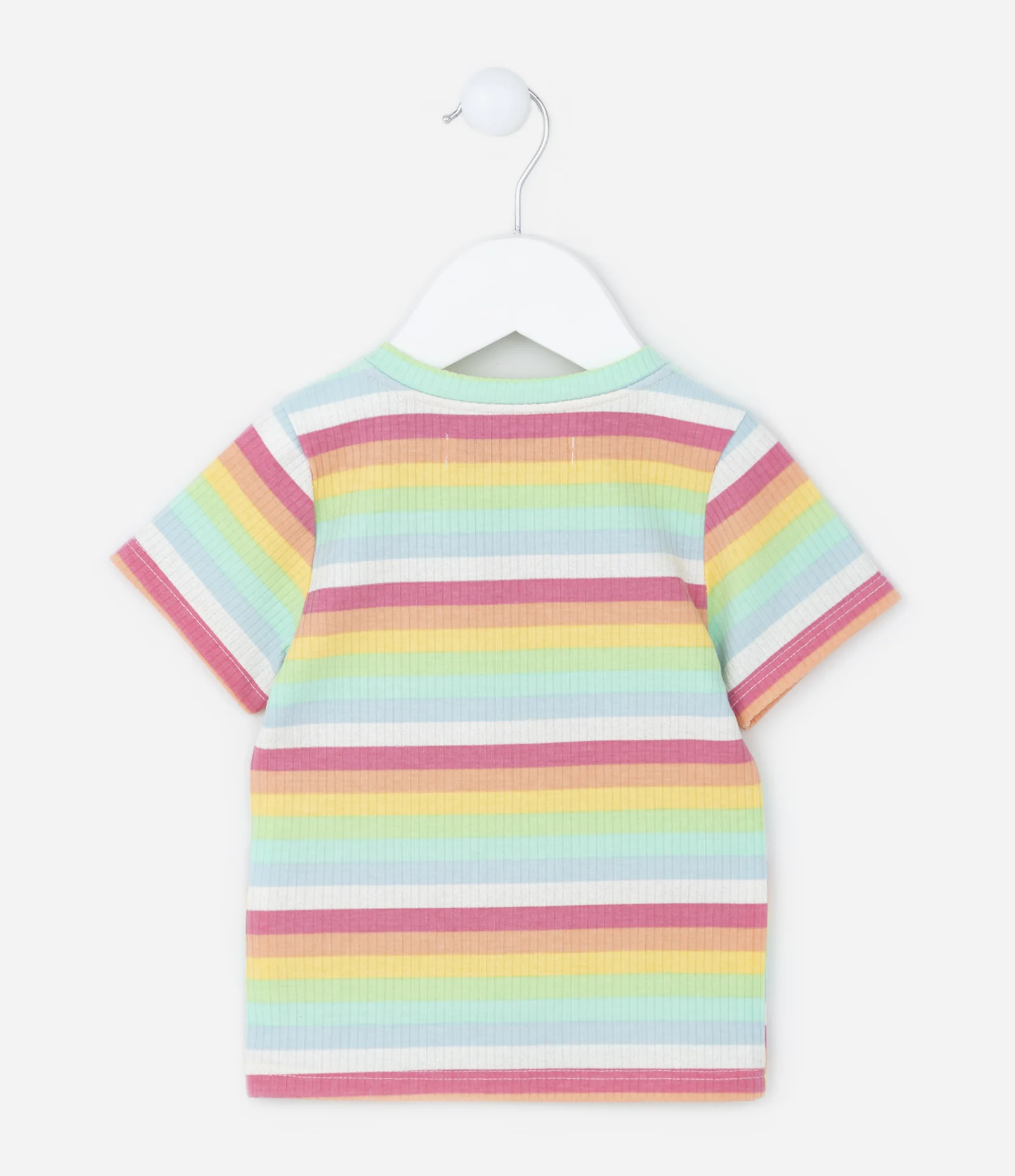 Blusa Infantil Canelada com Estampa de Listras - Tam 1 a 5 Anos Multicores 2
