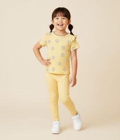 Calça Legging Infantil em Cotton com Brilhinhos - Tam 1 A 5 Anos
