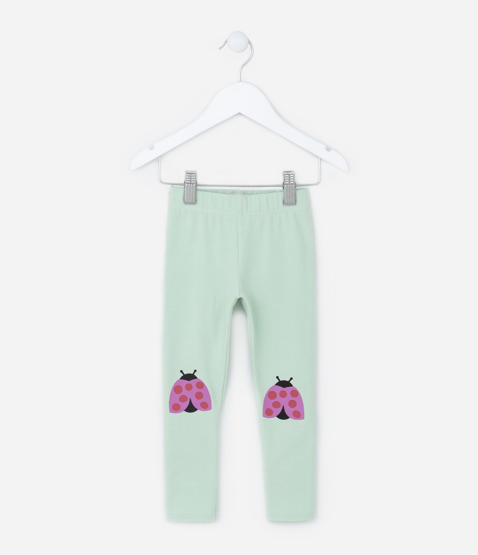 Calça Legging Infantil com Estampa de Joaninha - Tam 1 a 5 Anos Verde 1
