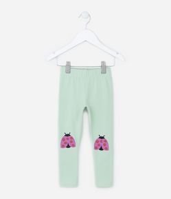 Calça Legging Infantil com Estampa de Joaninha - Tam 1 a 5 Anos