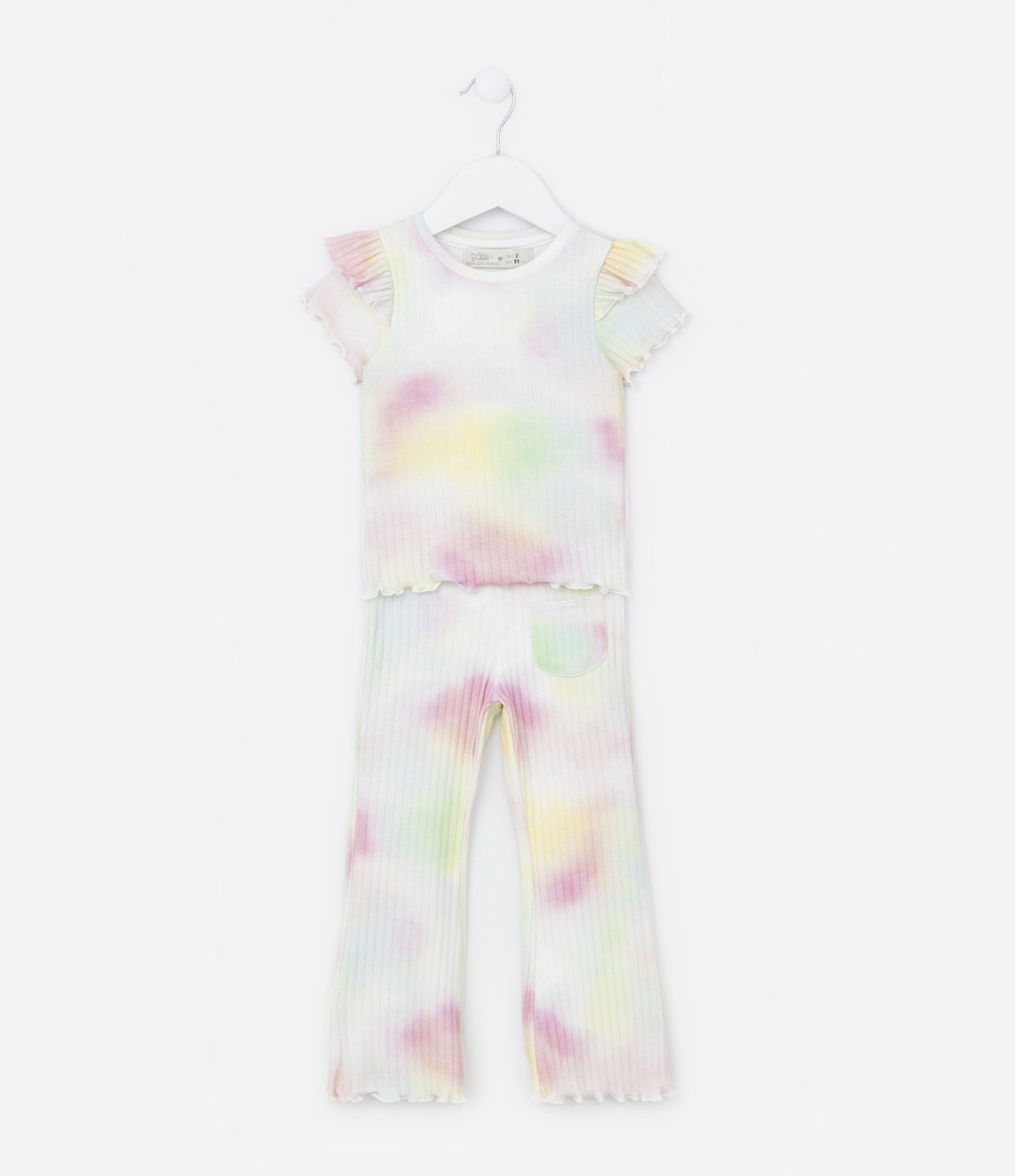 Conjunto Infantil Canelado com Estampa Tie Dye - Tam 1 a 5 Anos Multicores 1