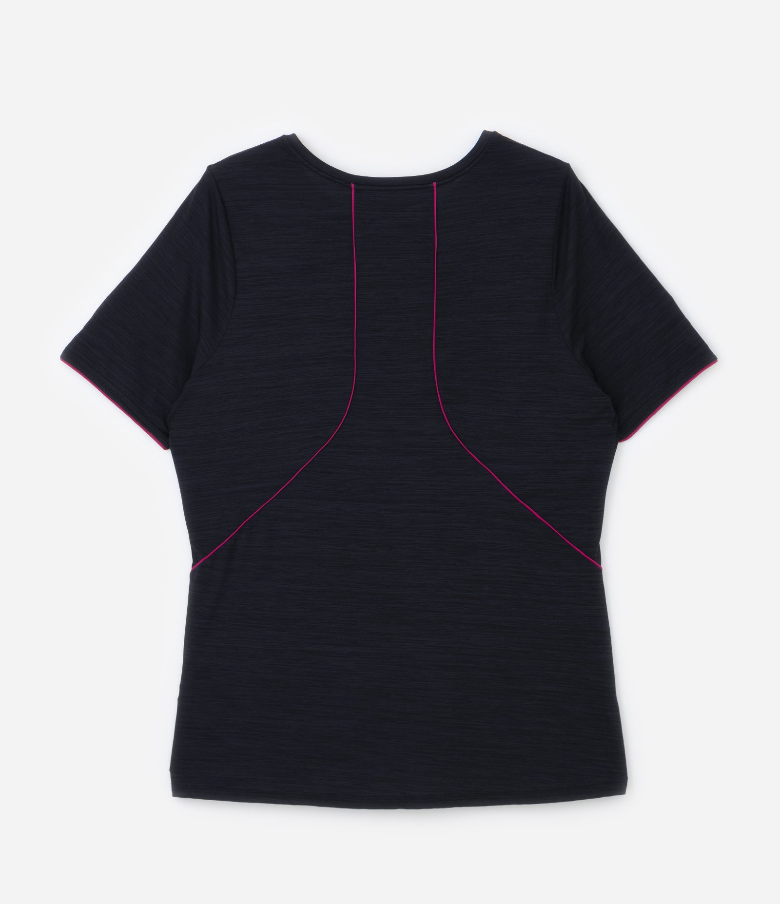 Camiseta Alongada Esportiva em Microfibra Tecnológica com Detalhe Contrastante Curve & Plus Size Preto 6