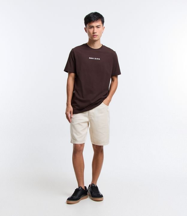 Bermuda Slim em Sarja com Bolsos
