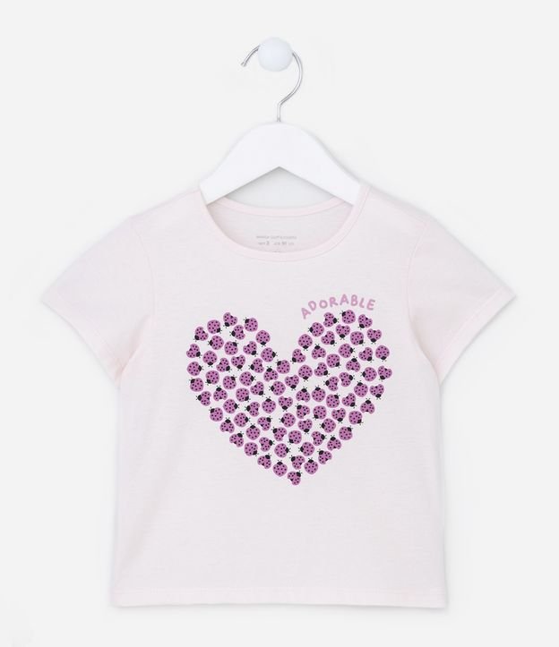 Blusa Infantil com Estampa de Joaninhas - Tam 1 A 5 Anos