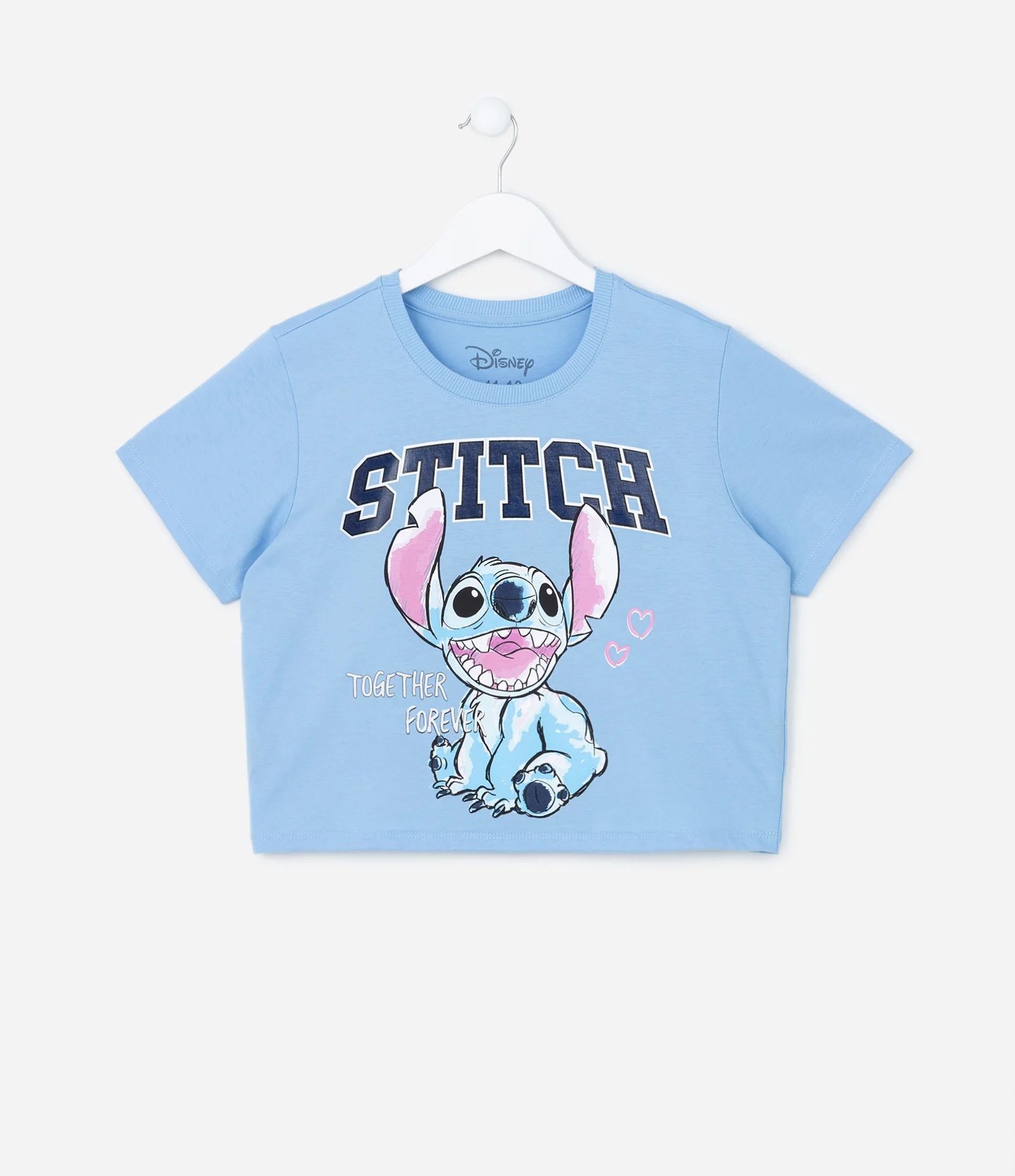 Camiseta Infantil com Estampa do Stitch - Tam 5 A 14 Anos Azul 1