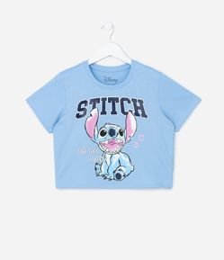 Camiseta Infantil com Estampa do Stitch - Tam 5 A 14 Anos