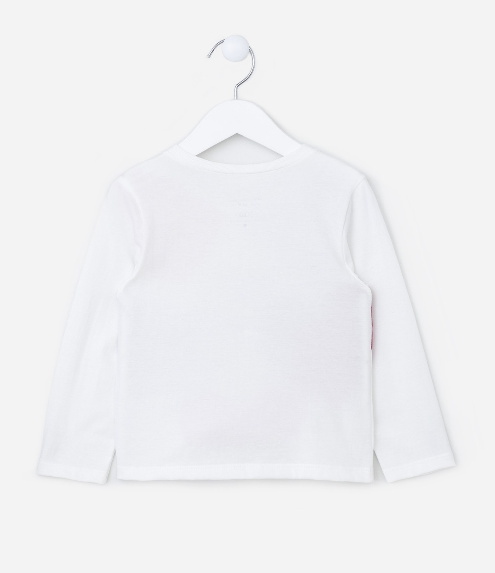 Blusa Infantil com Estampa de Corações - Tam 1 a 5 Anos Branco Neve 2