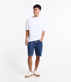 Bermuda Skinny em Jeans com Elastano