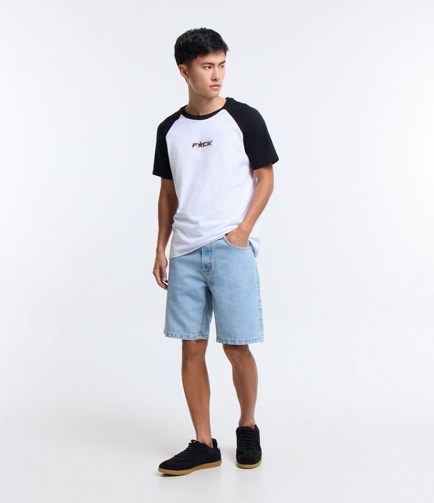 Bermuda Skinny em Jeans com Elastano