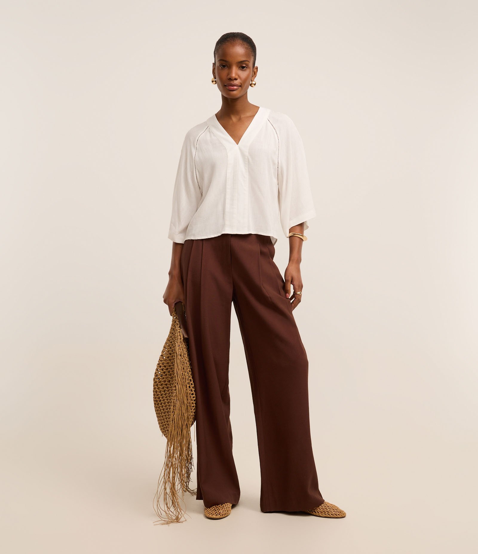 Blusa Manga Ampla em Viscolinho Texturizado 2