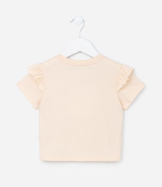 Blusa Infantil com Babados e Estampa em Relevo de Laranjinha - Tam 1 a 5 Anos