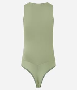 Body Básico em Poliamida com Gola Redonda