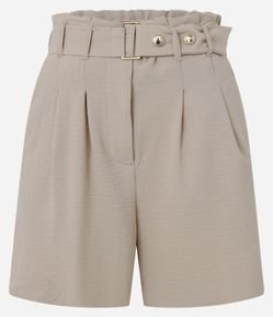 Bermuda Airflow com Cinto Afivelado e Pregas