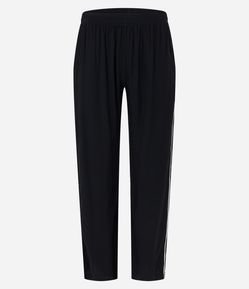 Pijama Longo em Viscose com Viés Contrastante